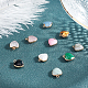 Sunnyclue 10 pièces 10 couleurs galvanoplastie howlite & quartz rose & amazonite & labradorite & jade blanc & cristal de quartz & jade blanc & oeil de tigre & malachite pendentifs de pierres précieuses G-SC0002-03-4