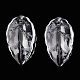 Perles de pétales de verre transparent&nbsp;GLAA-N001-20-2
