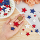 SUPERFINDINGS 1 Bag Independence Day Theme Maple Wood Cabochons WOOD-FH0002-12-4