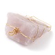 Colgantes de fluorita natural en bruto y cristal de cuarzo y cuarzo rosa PALLOY-JF00586-3