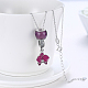 925 Sterling Silver Pendant Necklaces NJEW-BB18226-6