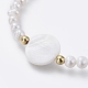 Natürliche Süßwasserperlen Perlen Armbänder BJEW-JB05123-03-3