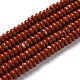 Rosso naturale perline di diaspro fili G-Z030-A26-01-1
