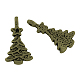Тибетский стиль сеттинги Рождественская елка кулон горный хрусталь сплава TIBEP-A62-AB-NR-1