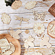 Gorgecraft 40 セット 8 スタイルの未完成の木製ペンダント装飾  子供の画材  壁の装飾  麻ロープ付き  混合模様  61~90x71~100x2~2.5mm  穴：2.5~3.7mm  5セット/スタイル WOOD-GF0001-82-3