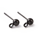 304 Stainless Steel Ball Post Stud Earring Findings X-STAS-Z035-01EB-B-1