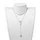 Ожерелья и кулоны в форме сердца лариат NJEW-JN02803-01-5
