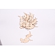 Forma de bruja adornos de recortes de madera en blanco de halloween WOOD-L010-04-7