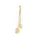 Brass Coreana Chains Tassel Pendants KK-P227-08G-2