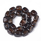 Chapelets de perles perles en agate noire naturelle G-S299-75-2