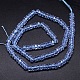 Faceted Rondelle Cultured Piezoelectric Blue Sponge Quartz Beads Strands G-I141-3x5-04S-AA-3