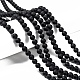 Agata nera naturale fili di perle G-H056-6mm-4