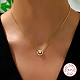 Cubic Zirconia Ring Pendant Necklaces with 925 Sterling Silver Box Chains IA4948-1-1