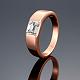 Classic Real Rose Gold Plated Brass Cubic Zirconia Rings for Men RJEW-BB06342-10RG-4