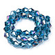 Electroplate Glass Beads Strands EGLA-Q118-8mm-B27-3