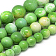 Synthetic Ocean White Jade Beads Strands G-S254-6mm-C03-1