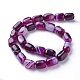 Natural Dyed Agate Beads Strands G-G775-B-08-2