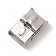 Rectangle 201 Stainless Steel Watch Band Clasps STAS-F067-01-2