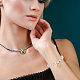 Benecreat 120 Stück 12 Stile echte 24 Karat vergoldete Messing-Unterlegscheibe-Perlen mit großem Loch KK-BC0008-57-6