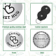 CREATCABIN Little Heart Pocket Hug Token Long Distance Relationship Keepsake Stainless Steel Double Sided Memorial Coin with PU Leather Clip Keychain for Family Friend Inspirational Gift 1.2 x 1.2Inch AJEW-CN0001-21-013-3