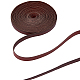 GORGECRAFT 5.5Yds 10mm Flat Genuine Leather Cord String Leather Shoelace Boot Lace Strips Cowhide Braiding String Roll for Jewelry Making DIY Craft Braided Bracelets Belts Keychains(Coconut Brown) WL-GF0001-06A-02-1
