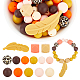 AHADERMAKER 14 Style Food Grade Eco-Friendly Silicone Beads SIL-GA0001-09-1