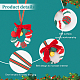 FINGERINSPIRE Christmas Tree Pendant with Bell Plush Crochet Hanging Pendant with Bell Chiristmas Wreath Ornament Decoration Red Bow Tie Wreath Decoration Handmade Car Accessories for Home Tree Decor HJEW-WH0007-13-4