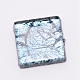 ガラスモザイクタイ  家の装飾やdiyの工芸品  正方形  士官候補生ブルー  20x20x4.2mm GLAA-WH0018-95B-1