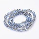 Electroplate Glass Faceted Rondelle Beads Strands EGLA-D020-6x4mm-54-3