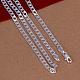 Popular Silver Color Plated Brass Curb Chain Necklaces For Men NJEW-BB12724-30-3