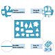 GORGECRAFT 2 Styles Jewelry Shape Template Reusable Earrings Making Plastic Star Square Cutouts Cutting Stencil Lapidary Templates for Cabochons Bracelets Earrings Making Jewelry DIY Crafts 5x3.5 inch DIY-WH0359-003-4