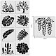BENECREAT 9pcs Plastic Painting Stencils 12x12inch(Plants Pattern) Reusable Craft Stencils Template for DIY Painting Drawing Art Tools DIY-WH0172-025-2