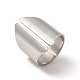 304 anillo de puño abierto ancho de acero inoxidable para hombres y mujeres RJEW-P081-03P-1
