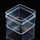 ポリスチレンプラスチックビーズ貯蔵容器  正方形  透明  7x7x5cm CON-N011-038-1