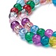 Chapelets de perles en verre craquelé GLAA-F098-02B-21-3