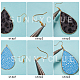 SUNNYCLUE 1 Box DIY Make 6 Pairs Leather Dangle Earring Making Starter Kit Teardrop Shape PU Leather Big Pendants with Golden Metal Frame for Jewellery Making Accessory Supplies Women Beginners DIY-SC0009-13-4