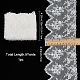 Gorgecraft 5 ヤード フラット ナイロン メッシュ刺繍レース トリム  花柄  ホワイト  4-1/4~4-3/8インチ（109~110mm） OCOR-GF0001-86A-2
