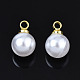 Colgantes de perlas de imitación de plástico abs SACR-T360-01-2