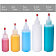 Benecreat 20 paquete de 2 onzas (60 ml) de botellas dispensadoras de plástico con tapas de punta roja DIY-BC0009-04-6