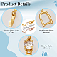 Beebeecraft 6Pcs 3 Colors Bracelet Extender Clasp Gold Plated Crystal Rhinestone Foldover Extension Clasps for Bracelet Necklace and Jewelry Making KK-BBC0002-21-4