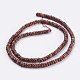 Rosso naturale perline di diaspro fili G-K255-09-2