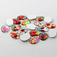 Multi-Color Blume Thema ornaments Glas Oval Flatback cabochons GGLA-A003-13x18-NN-2