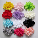 Cotton Elastic Baby Headbands, for Girls, Hair Accessories, Flower, Mixed Color