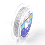 Tiger Tail Beading Wire, 7-Strand Bead Stringing Wire, Nylon Coated Stainless Steel Wire, Silver, 26 Gauge, 0.4mm, about 32.8 Feet(10m)/roll