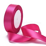 Single Face Satin Ribbon, Polyester Ribbon, Fuchsia, 1 inch(25mm) wide, 25yards/roll(22.86m/roll), 5rolls/group, 125yards/group(114.3m/group)