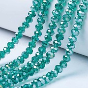 Стеклянные бусины с гальваническим покрытием  EGLA-A034-T3mm-B04