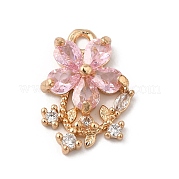 Латунные микро проложить кубического циркония подвески KK-C062-063G