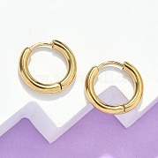 Серьги-кольца Huggie Hoop из нержавеющей стали 304 с ионным покрытием (IP) EJEW-F111B-16mm-G