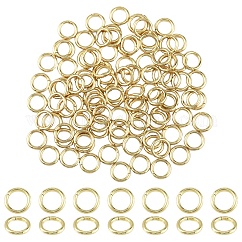 Offene Biegeringe aus Edelstahl 304, Runde, für DIY Schmuck basteln, echtes 18k vergoldet, 20 Gauge, 5x0.8 mm, Innendurchmesser: 3.4 mm
