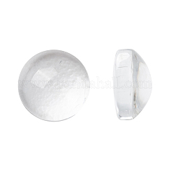 Cabochons en verre transparent, demi-rond / dôme, clair, 5.5~6x3mm